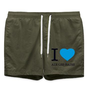 I LOVE AIX-LES-BAINS - Swim Trunks - olive - Front