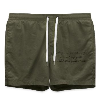 Heart of gold Einsames Herz Single - Badeshorts - Olive - Vorne