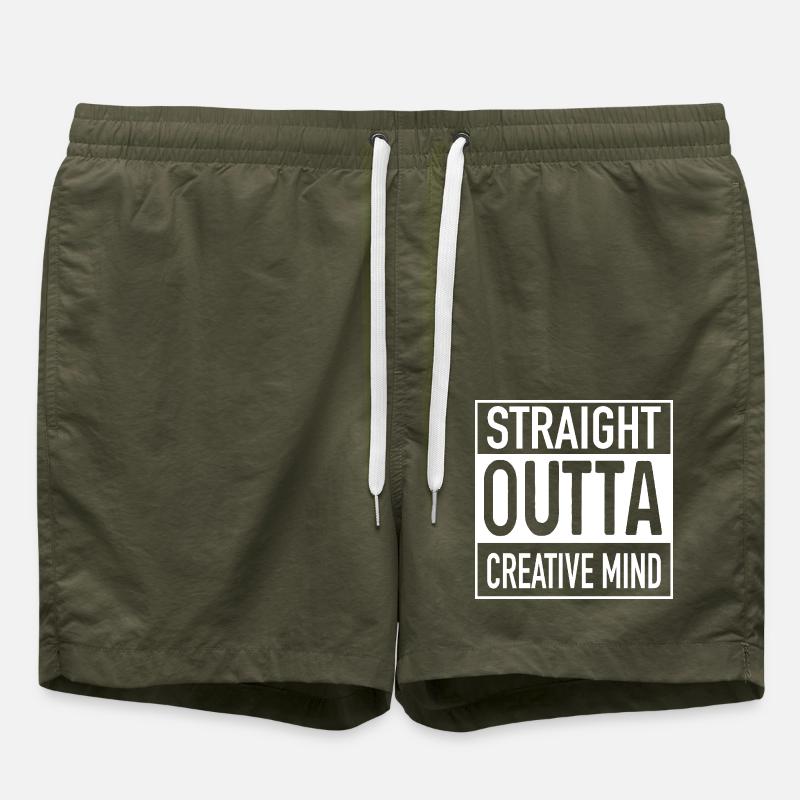 L’ créatif - Short de bain - vert olive