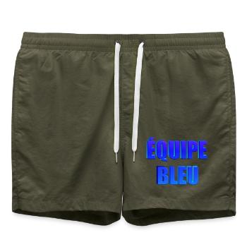 équipe bleu - Short de bain - vert olive - Devant