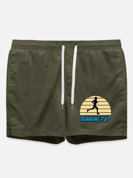 Running dad - Short de bain - vert olive