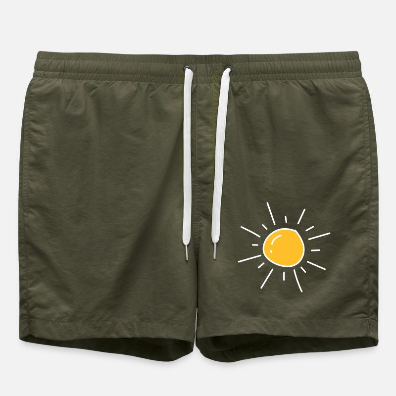 Soleil bicolore - Short de bain - vert olive