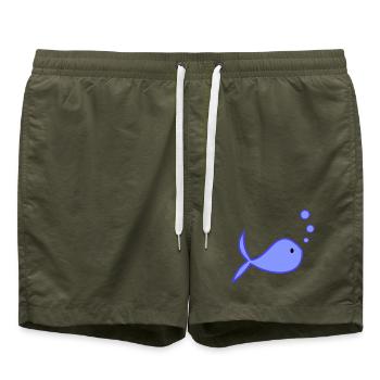FISH. APRIL FOOL. HOLIDAY. SUMMER. HUMOR - Swim Trunks - olive - Front