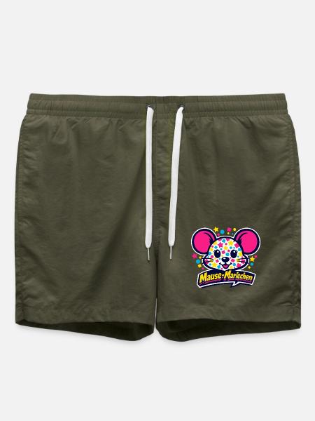 Karneval Kostüm Damen Geschenk Fasching Lustig Süß - Badeshorts - Olive