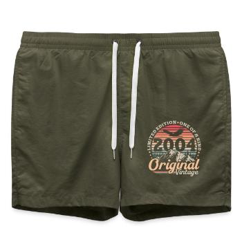 Original 2004 Vintage Retro Birthday Gift - Swim Trunks - olive - Front