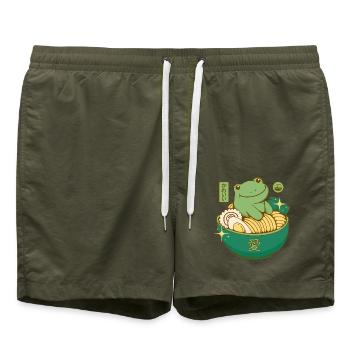 Kawaii Ramen Frosch - Badeshorts - Olive - Vorne