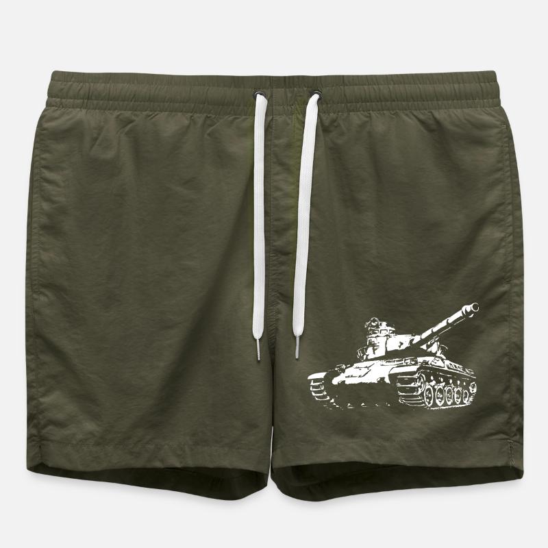 AMX 30 blanc - Short de bain - vert olive