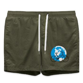 Erde mit Fahrrad - Short de bain - vert olive - Devant