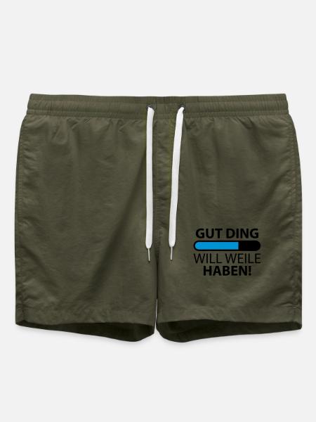Gut Ding will Weile haben - Badeshorts - Olive