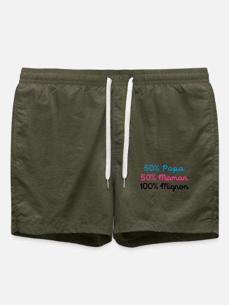 Papa 50% 50% 100% Nette Mom - Badeshorts - Olive