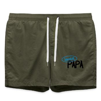 Bientôt Papa ! - Short de bain - vert olive - Devant - AI Model Male 185 light (185cm)