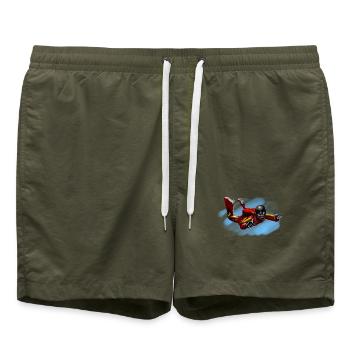 parachutiste - Short de bain - vert olive - Devant - AI Model Male 185 light (185cm)