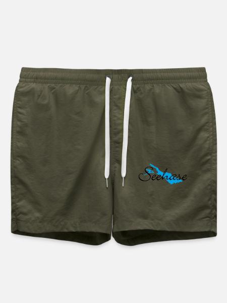 Seehase vom Bodensee für helle Shirts - Badeshorts - Olive