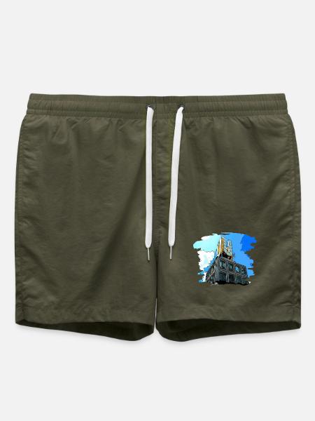 Dortmund U Turm Stadt - Badeshorts - Olive