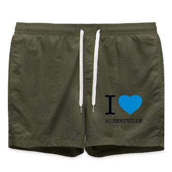 J’ADORE ALBERTVILLE - Short de bain - vert olive - Devant - AI Model Male 185 light (185cm)