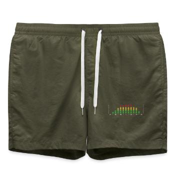 Impulsion d’égaliseur arc-en-ciel - Short de bain - vert olive - Devant - AI Model Male 185 light (185cm)
