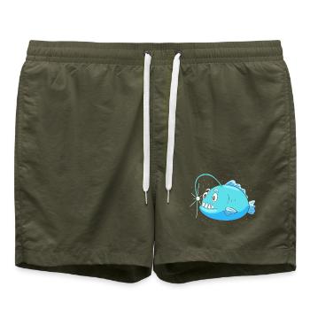 Poisson-grenouille - Short de bain - vert olive - Devant - AI Model Male 185 light (185cm)