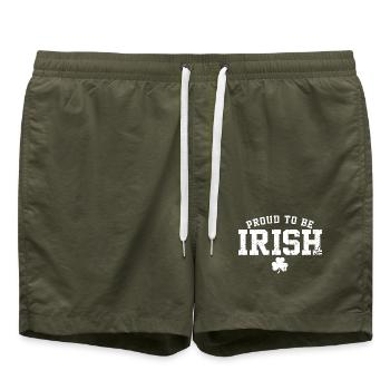 Fier d’être Irlandais - Short de bain - vert olive - Devant - AI Model Male 185 light (185cm)