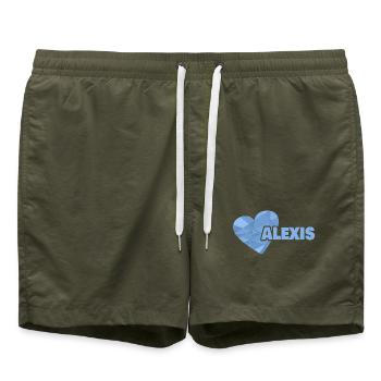 Maman Alexis - Short de bain - vert olive - Devant - AI Model Male 185 light (185cm)