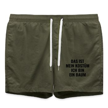 Déguisement d’arbre Carnaval Étouffement de carnaval - Short de bain - vert olive - Devant - AI Model Male 185 light (185cm)