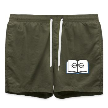 École des Lunettes à Livre Ouvert - Short de bain - vert olive - Devant - AI Model Male 185 light (185cm)