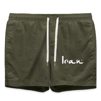 Iran - Badeshorts - Olive - Vorne - AI Model Male 185 light (185cm)