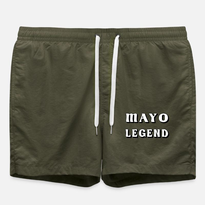 Mayo Legend – County Mayo Design - Swim Trunks - olive