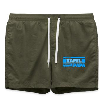 Kamil as birth - Swim Trunks - olive - Front - AI Model Male 185 light (185cm)