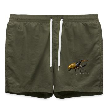 Herkuleskäfer Dynastes hercules - Badeshorts - Olive - Vorne - AI Model Male 185 light (185cm)