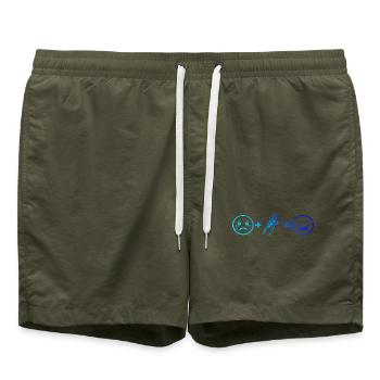 Pickleball player Design für Pickleball Match Fans - Badeshorts - Olive - Vorne - AI Model Male 185 light (185cm)