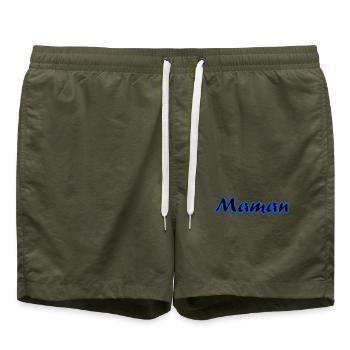 BONNE FÊTE MAMAN. MAMAN. FÊTE DES MÈRES. JE T'AIME - Short de bain - vert olive - Devant - AI Model Male 185 light (185cm)
