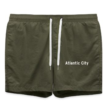 Ville d’Atlantique - Short de bain - vert olive - Devant - AI Model Male 185 light (185cm)