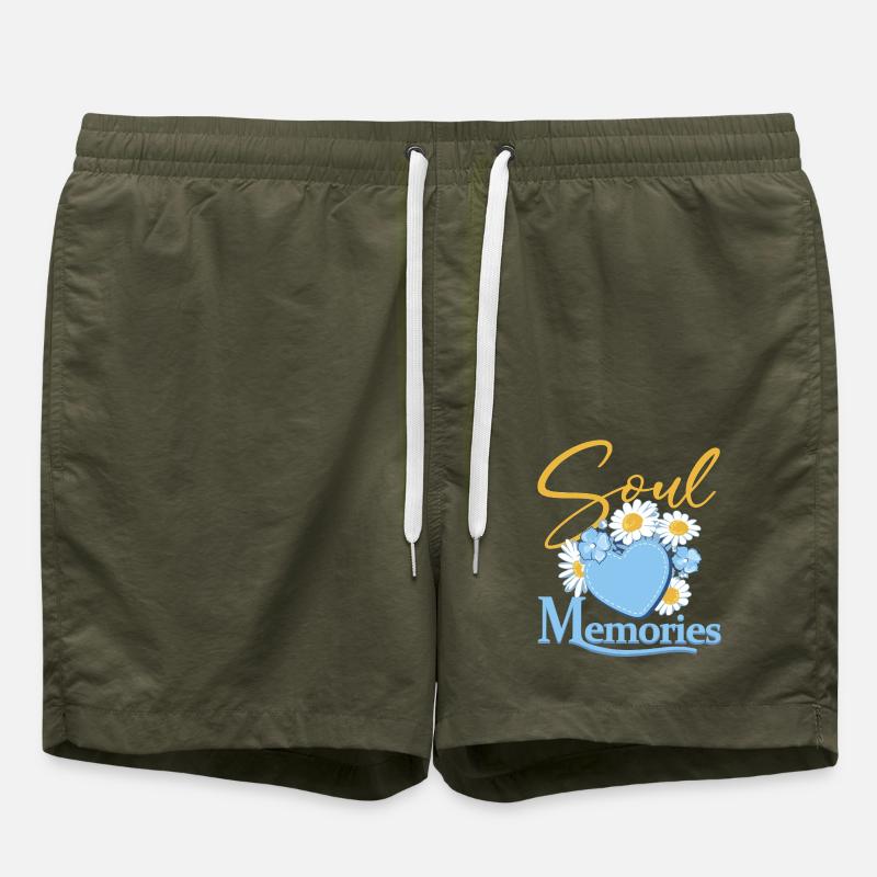 Seelen-Erinnerungen - Badeshorts - Olive