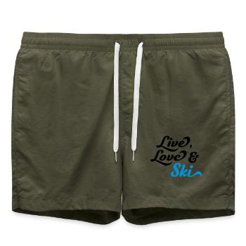 Ski - Badeshorts - Olive - Vorne - AI Model Male 185 light (185cm)
