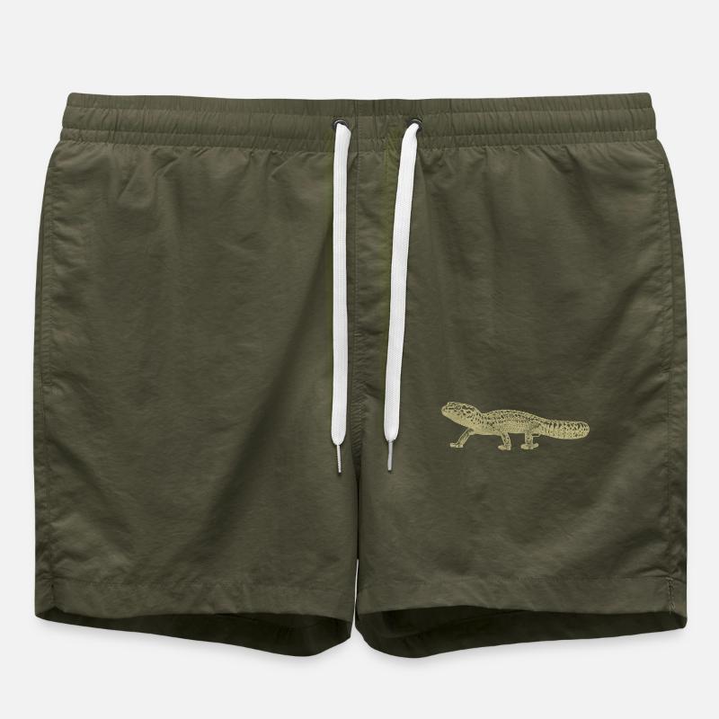 Leopardengecko - Badeshorts - Olive