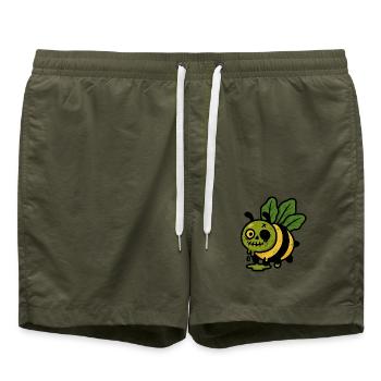 Nekrobee - Swim Trunks - olive - Front