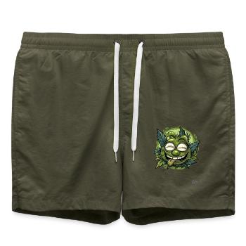 Der immer berauschte Wald-Goblin - Badeshorts - Olive - Vorne