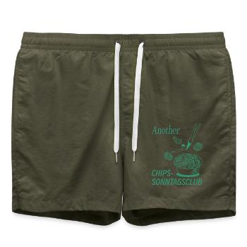 Another Chips Sunday Club - Swim Trunks - olive - Front