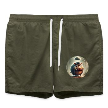 Tristesse du sanglier Mélancolie - Short de bain - vert olive - Devant