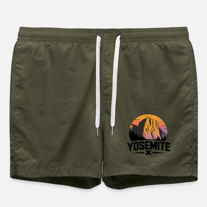 Yosemite X Logo d’extérieur moderne - Short de bain - vert olive