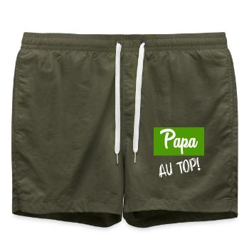 BONNE FÊTE PAPA. PAPA. FÊTE DES PÈRES. PÈRE - Short de bain - vert olive - Devant