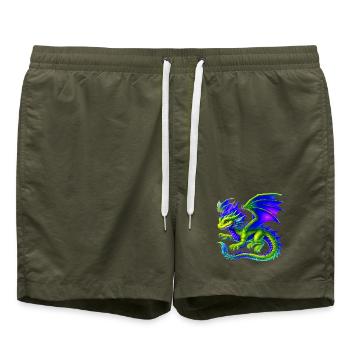 Drache - Badeshorts - Olive - Vorne