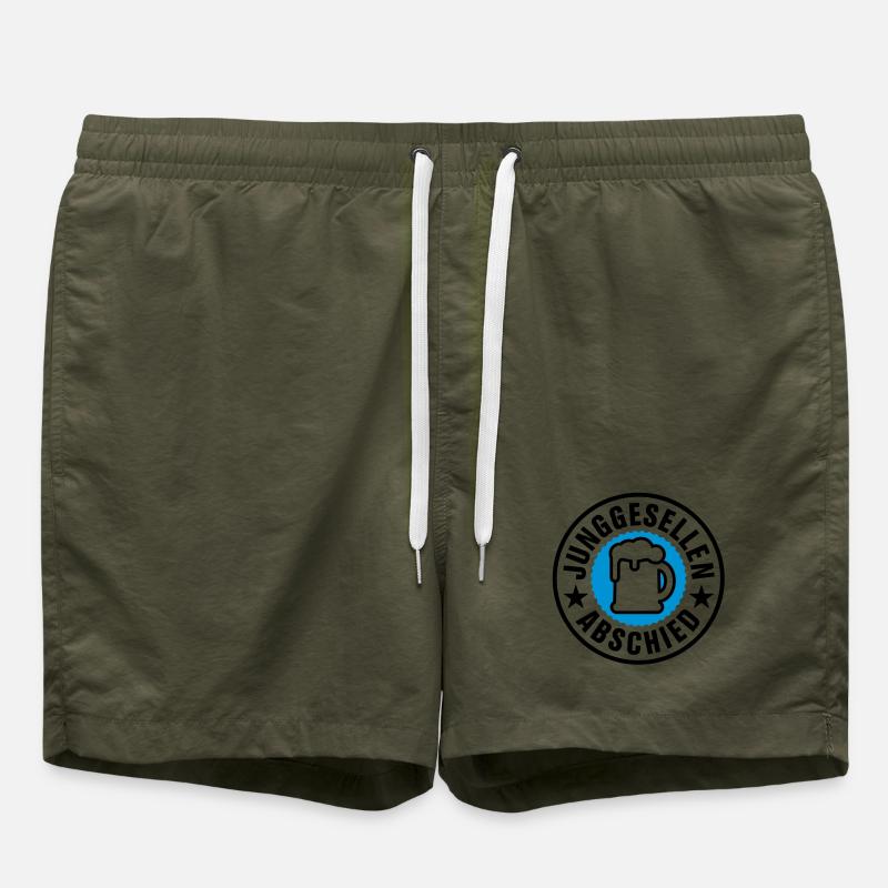 Junggesellen Abschied | Stempel - Swim Trunks - olive