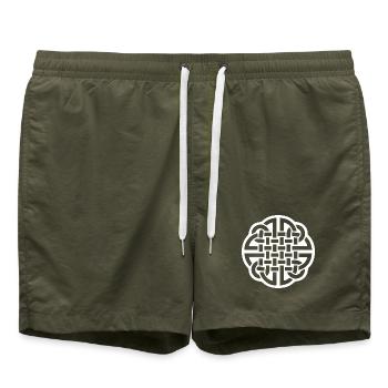 Celtic Knot - Swim Trunks - olive - Front