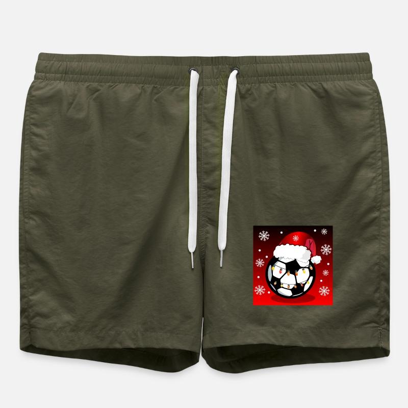 Cadeaux de football de Noël - Short de bain - vert olive