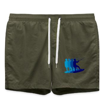Stunt Wakeboard Surfing Water Sports Wakesurfing - Swim Trunks - olive - Front