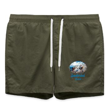 Santorini Griechenland Reisen Vulkan Akrotiri - Badeshorts - Olive - Vorne