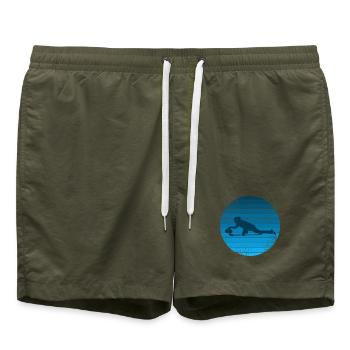 Curling Champion – precision on the - Swim Trunks - olive - Front