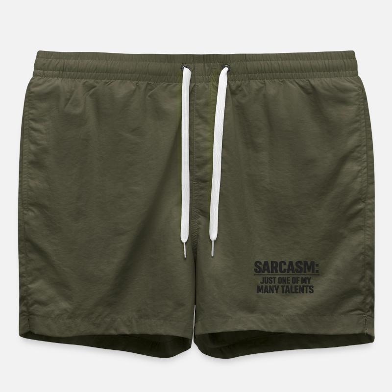 Sarcasme : Un de mes talents - Short de bain - vert olive