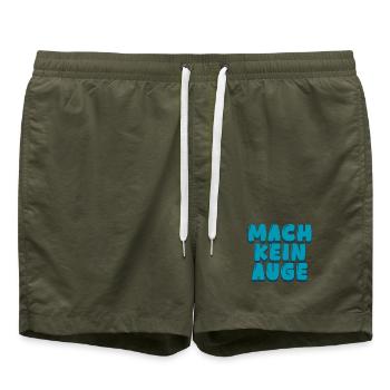 Mach kein Auge - Badeshorts - Olive - Vorne